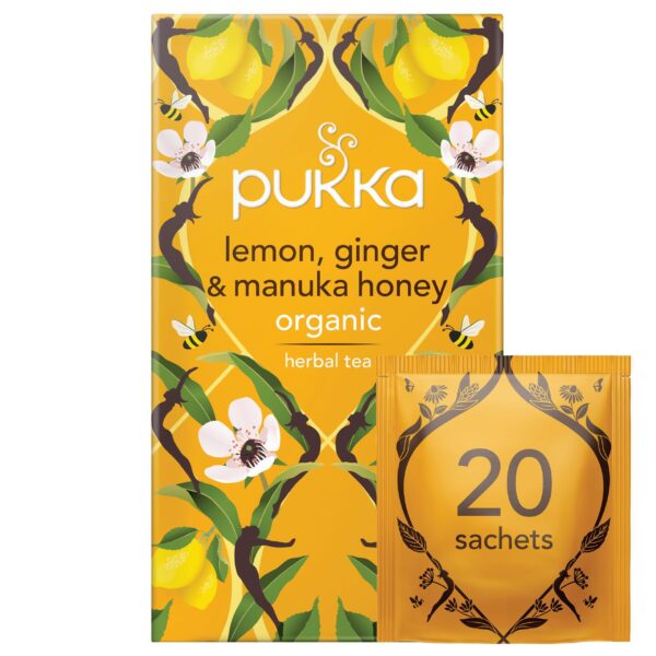 Pukka Organic Lemon, Ginger & Honey Herbal Tea 20 Bags