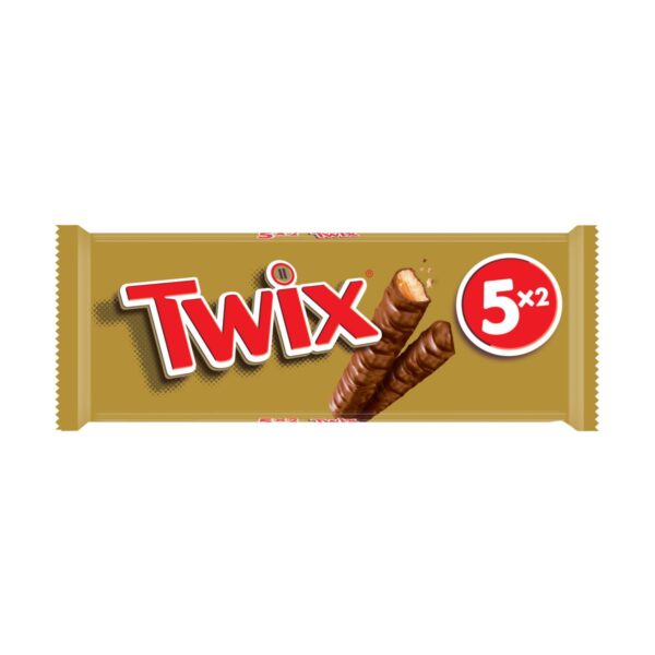 Twix Chocolate Biscuits with Caramel, 5 x 50g