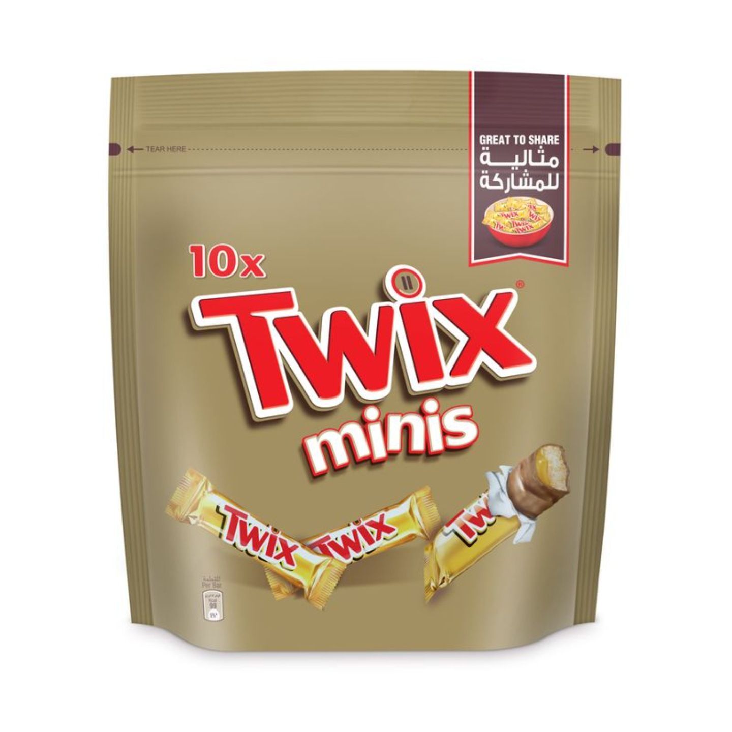 تويكس مينيس كيس شوكولاتة 10 قطع، 200 جرام