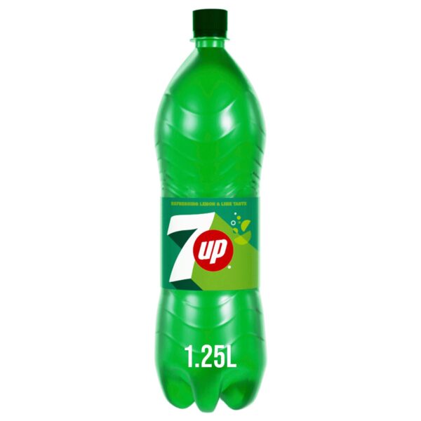 7UP Soft Drink Plastic Bottle, 1.25 L