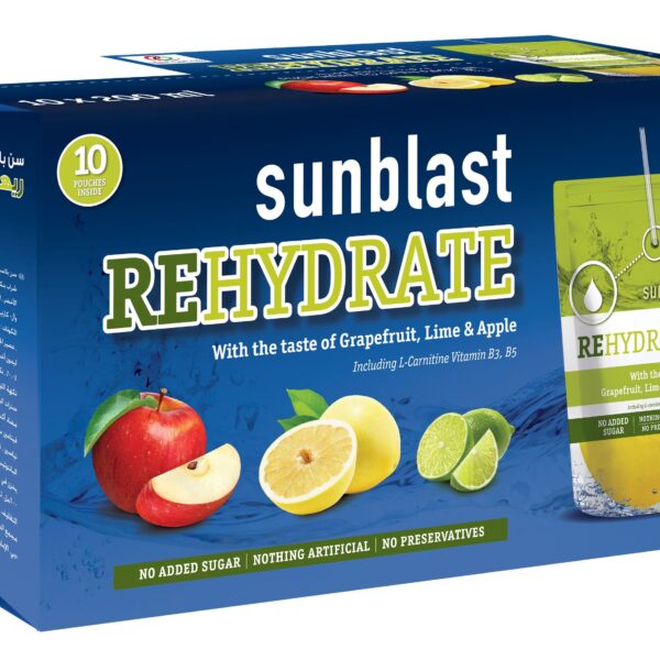 Sunblast Rehydrate Grapefruit, Lemon & Apple Flavor 10 x 200ml