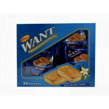 Kentco Want Biscuits with Vanilla Cream 24 pieces x 45 grams