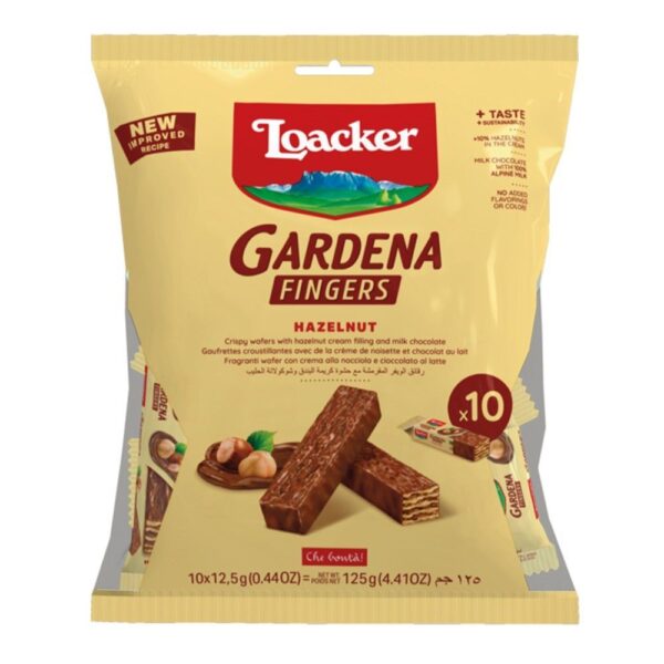Loacker Gardenia Chocolate & Hazelnut Wafer Fingers 125g