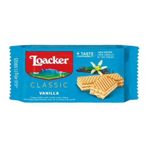 Loacker Vanilla Wafers, 45g