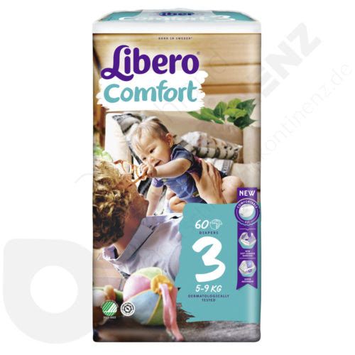 Libero Comfort Baby Diapers, Size 3, 60 Pieces