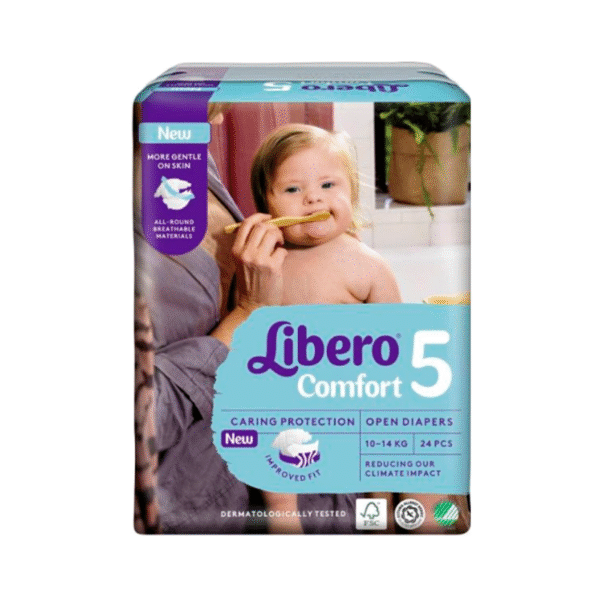 Libero Comfort 5 Baby Diapers 10-14kg, 24 Count