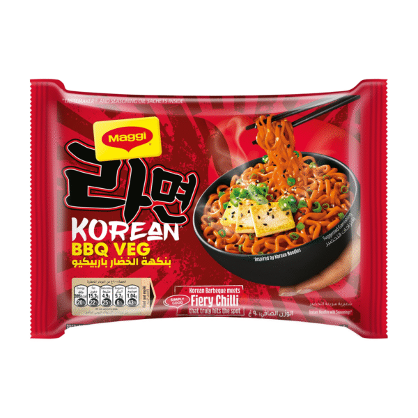 Maggi Instant Noodles with Korean Roasted Vegetables & Chili Flavor, 90g