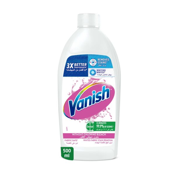 Vanish Crystal White Liquid Stain Remover for Fabrics, 500 Milliliters