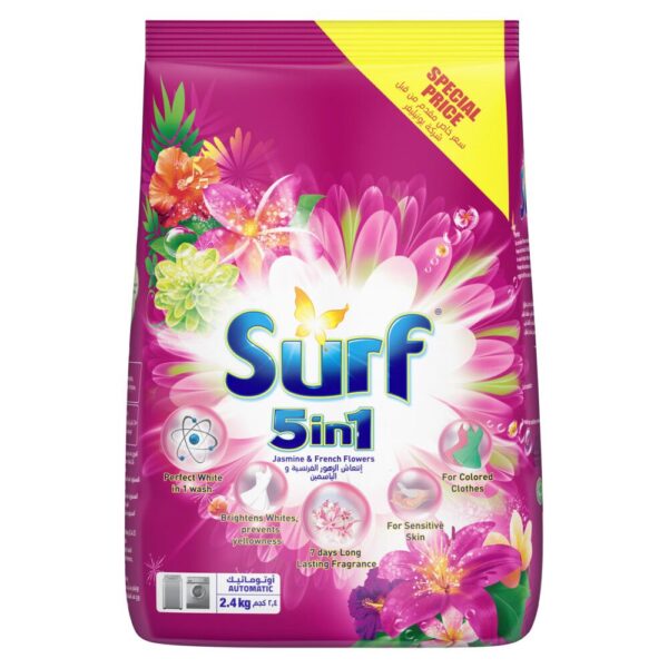 Surf Laundry Powder Fresh French Flowers & Jasmine 5x1 Automatic Bag 2.400 kg