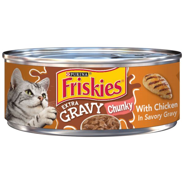 Purina Friskies Cat Food with Chicken Extra Gravy 156g