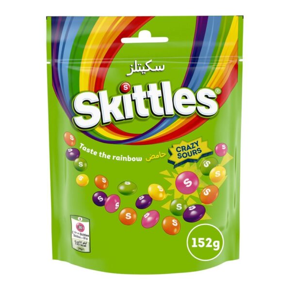 سكيتلز الأخضر حلوى كريزي سور 152 غم