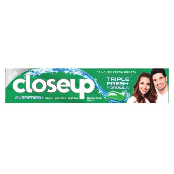 Closeup Triple Fresh Cooling Menthol Gel Toothpaste, 120 ml