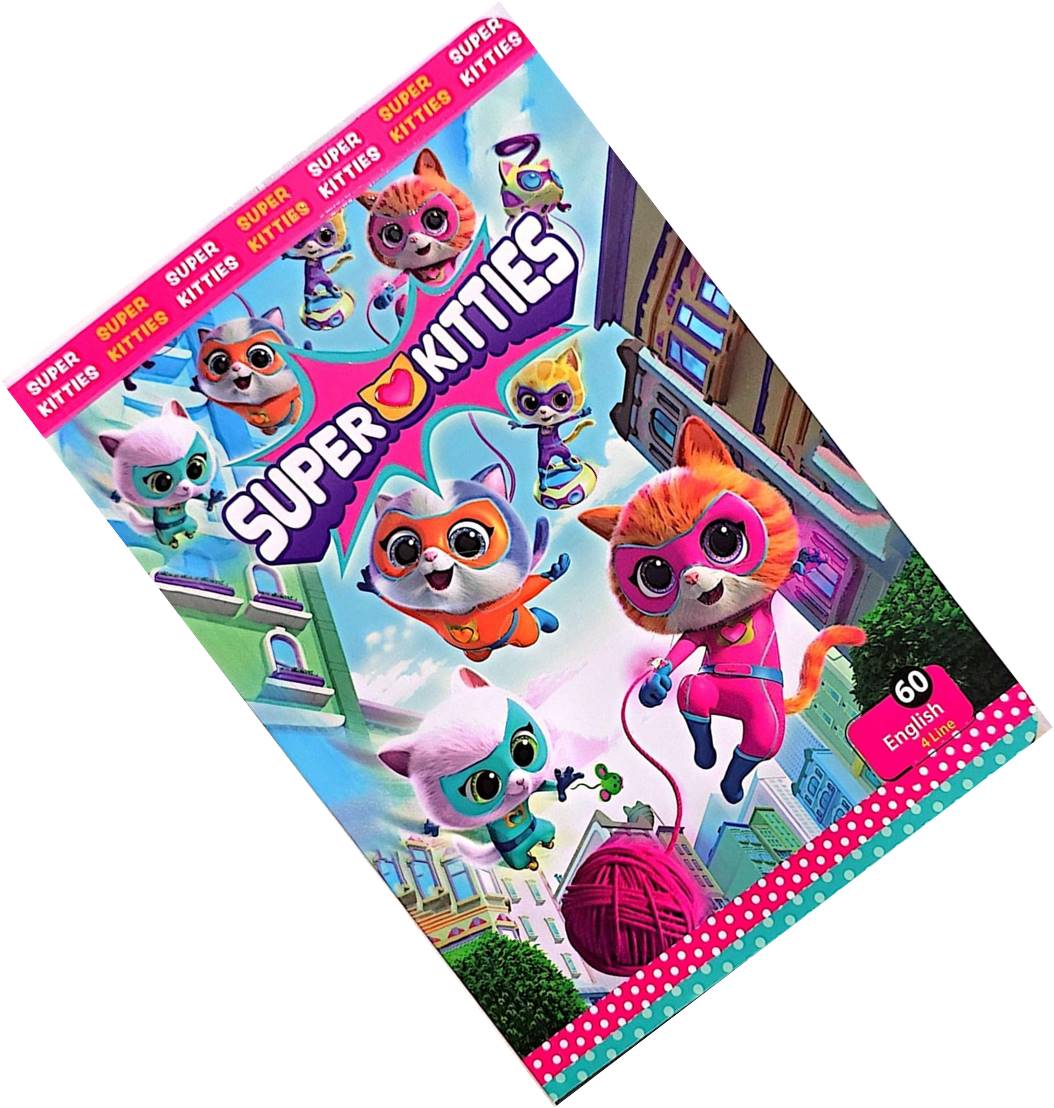 دفتر انجليزي للاطفال بناتي سوبر كيتتيز 60 ورقة